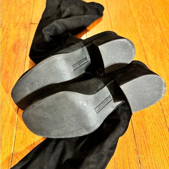 Black Thigh High Women's Boots - Picture 2 of 3